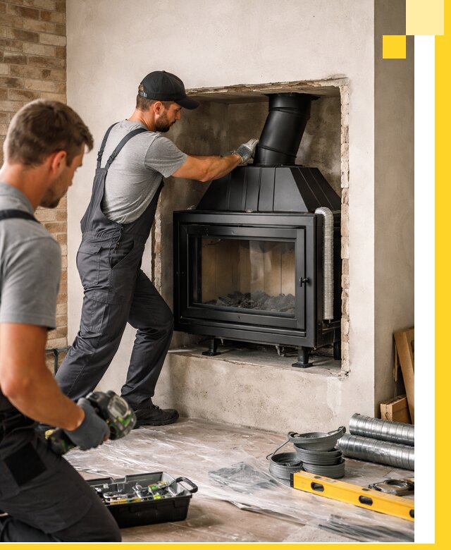 Установка каминных топок в Пугачёве: монтаж, подключение