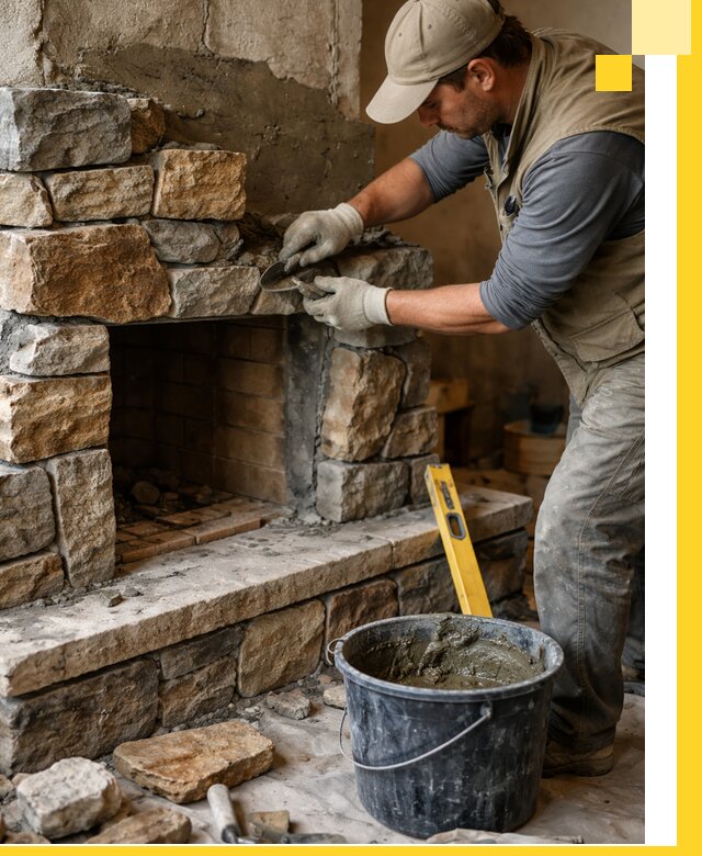 Изготовление и установка каменных каминов под ключ в Пугачёве