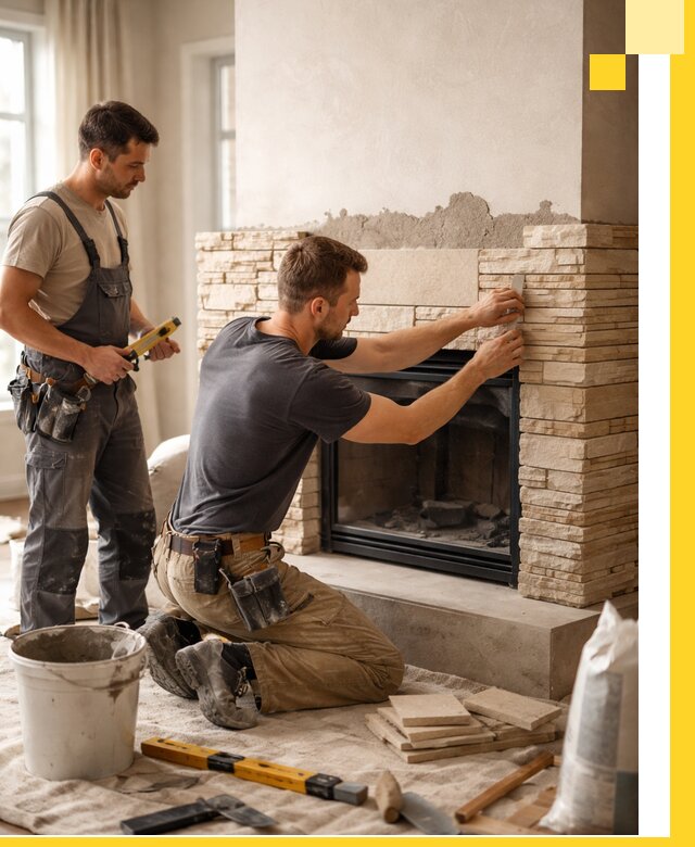 Установка и монтаж каминов для загородного дома в Пугачёве