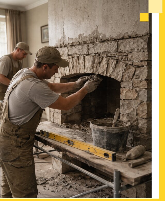 Изготовление каминов под ключ в Пугачёве, монтаж и отделка