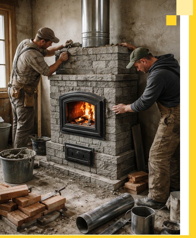 Производство, поставка и монтаж дровяных печей в Пугачёве