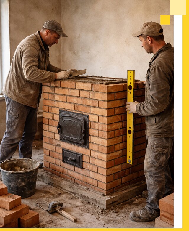 Отопительные печи под ключ в Пугачёве, установка и сборка