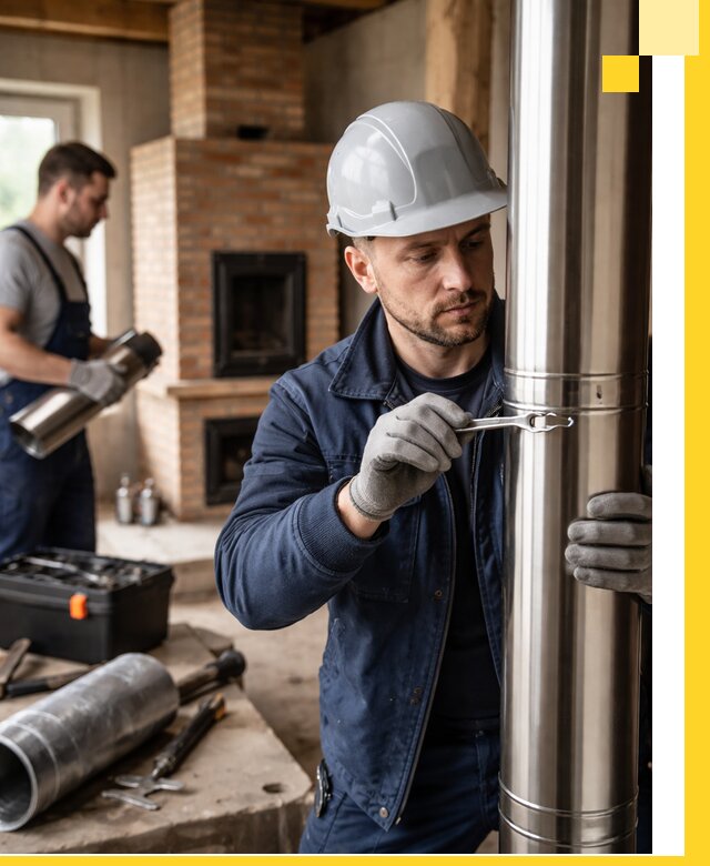 Профессиональный монтаж дымоходов для печей в Пугачёве