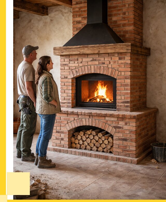 Печи камины из кирпича в Пугачёве от 121920 р. | ЭриданПгч