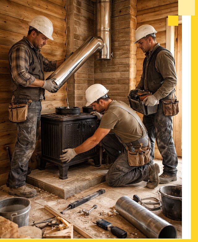 Профессиональный монтаж банных печей и дымоходов в Пугачёве
