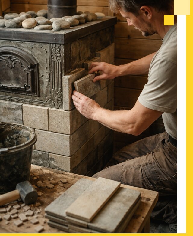 Облицовка банных печей в Пугачёве профессиональная отделка