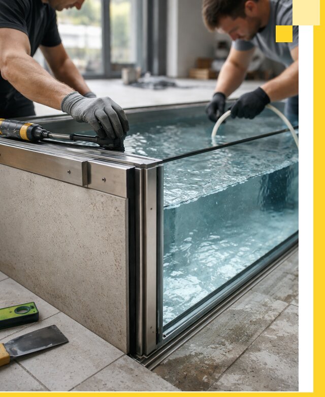 Проектирование и монтаж стеклянных бассейнов в Пугачёве