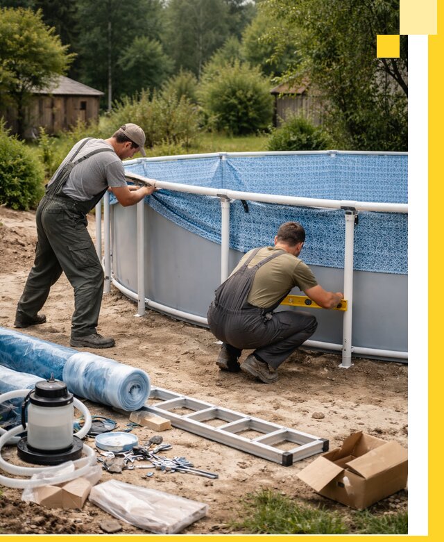 Установка и монтаж каркасных бассейнов в Пугачёве под ключ