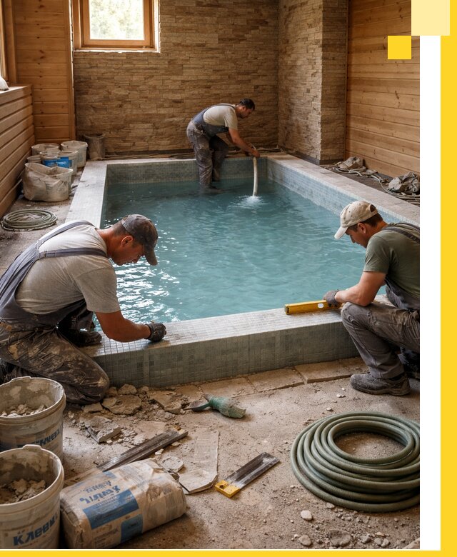 Проектирование и строительство бассейнов для бани в Пугачёве