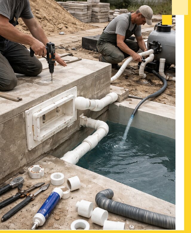 Строительство скиммерных бассейнов под ключ в Пугачёве