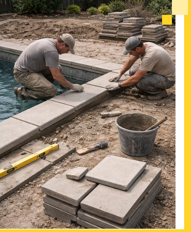 Установка и изготовление копингового камня для бассейнов в Пугачёве