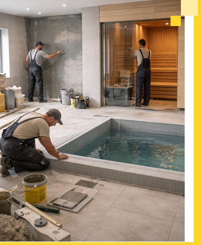 Проектирование и строительство сауны с бассейном в Пугачёве