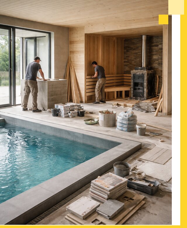 Проектирование и строительство бань с бассейном в Пугачёве