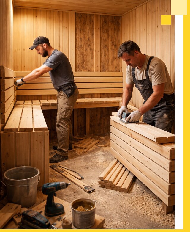 Профессиональный комплексный ремонт саун под ключ в Пугачёве