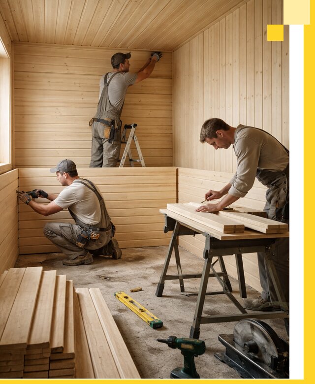 Обшивка саун в Пугачёве из натуральной древесины под ключ