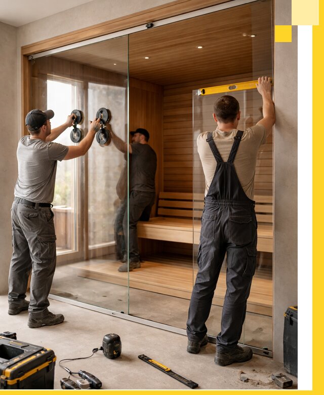 Производство и монтаж стеклянных саун под ключ в Пугачёве