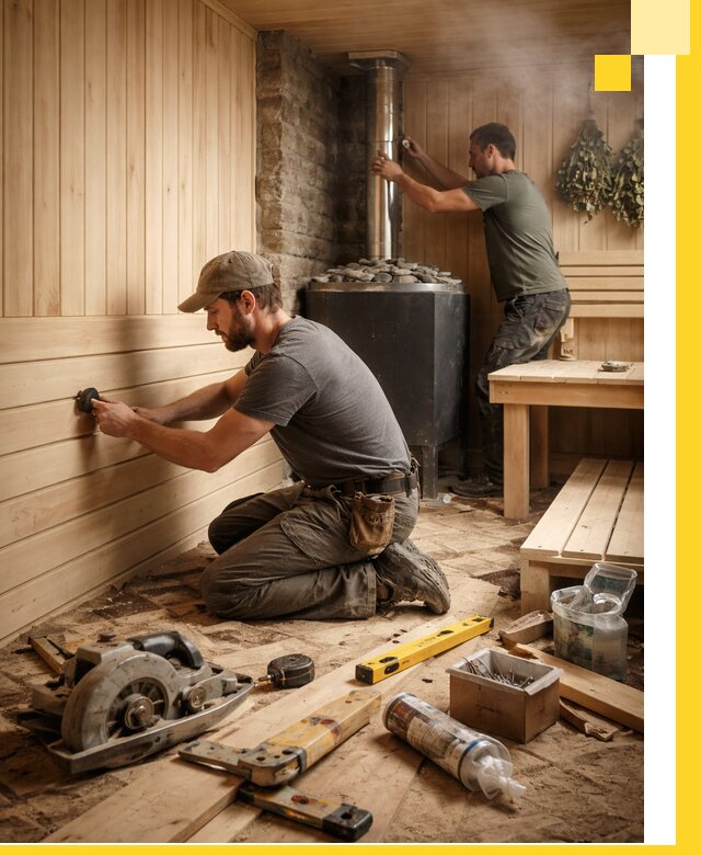 Полное строительство и оснащение парных под ключ в Пугачёве