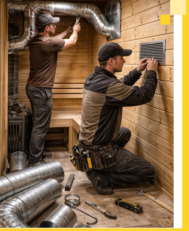 Проектирование и монтаж вентиляции бани в Пугачёве под ключ