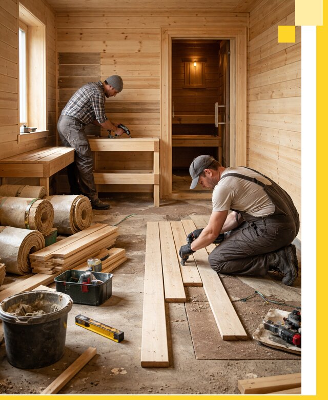 Индивидуальный проект бани с комнатой отдыха под ключ в Пугачёве