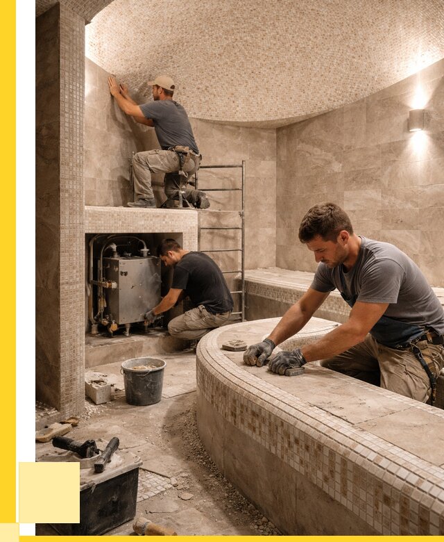 Монтаж хамамов под ключ в Пугачёве от 254000 р. ЭриданПгч