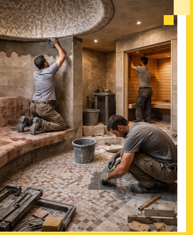 Проект и строительство хамама бани и сауны под ключ в Пугачёве